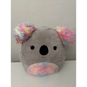 Kelina the Koala Squishmallow Plush Stuffed Animal 18" Gray Rainbow Belly & Ears